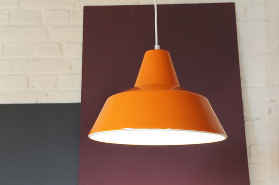 Image 1 of Louis Poulsen orange enamel hanging lamp