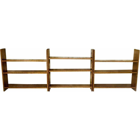 Image 1 of Set of 3 vintage oak shelves, 1960