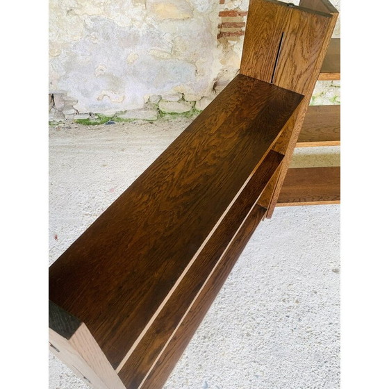 Image 1 of Set of 3 vintage oak shelves, 1960