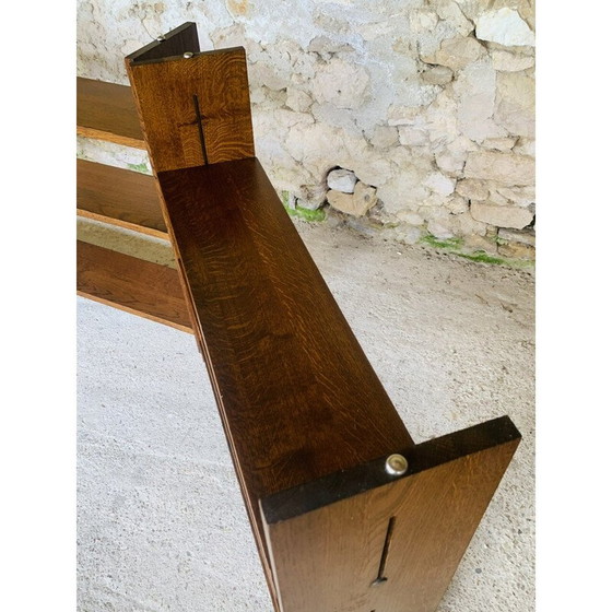 Image 1 of Set of 3 vintage oak shelves, 1960
