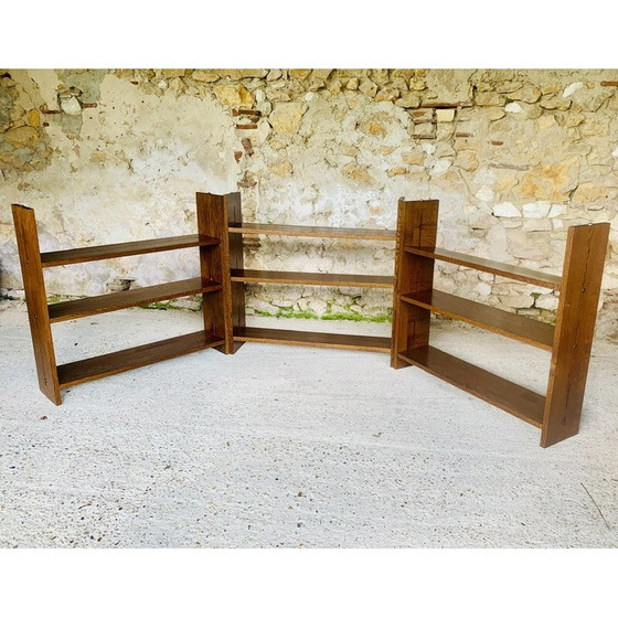 Image 1 of Set of 3 vintage oak shelves, 1960