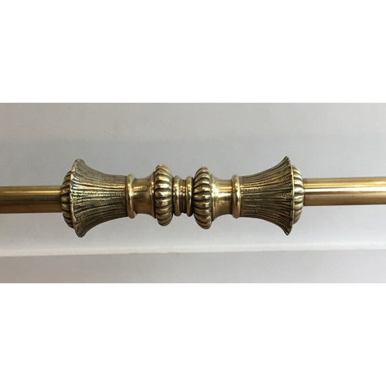 Image 1 of Tavolino da caffè vintage in ottone e acciaio annerito, 1950