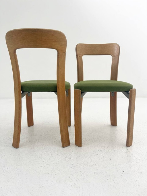 Set of 5 Postmodern Green Stackable Chairs by Bruno Rey for Dietiker, 1970s