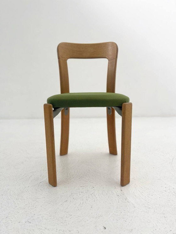 Image 1 of Set of 5 Postmodern Green Stackable Chairs by Bruno Rey for Dietiker, 1970s