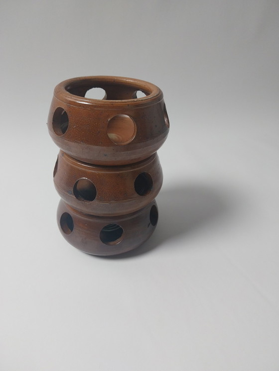 Image 1 of 3x Vintage tea light holders pottery