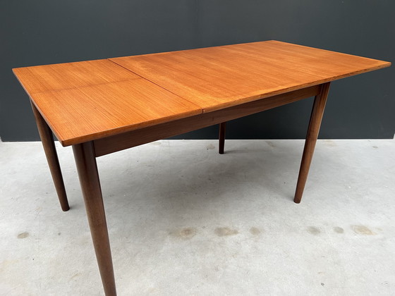 Image 1 of Mid Century dining room table, extendable 