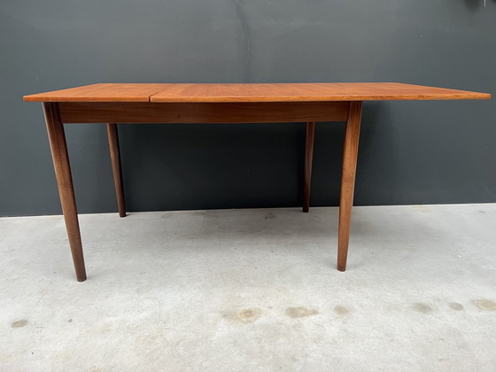 Image 1 of Mid Century dining room table, extendable 