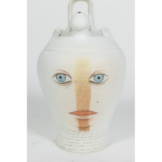 Image 1 of Vintage vase in painted terracotta