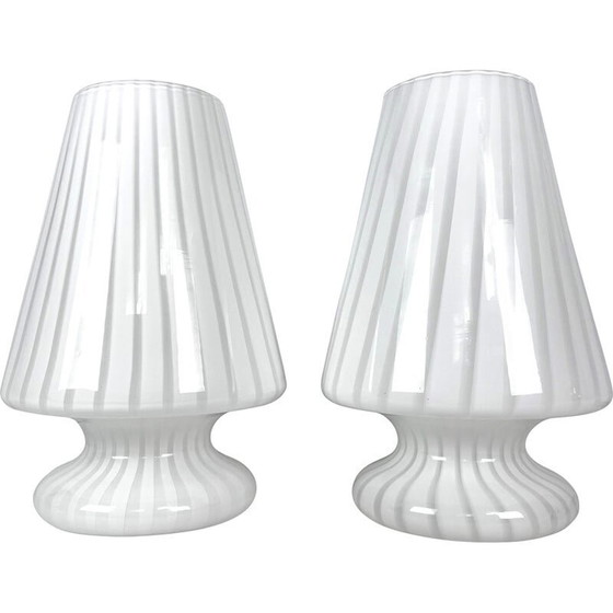 Image 1 of Pair of vintage postmodern Murano glass table lamps, 1970s