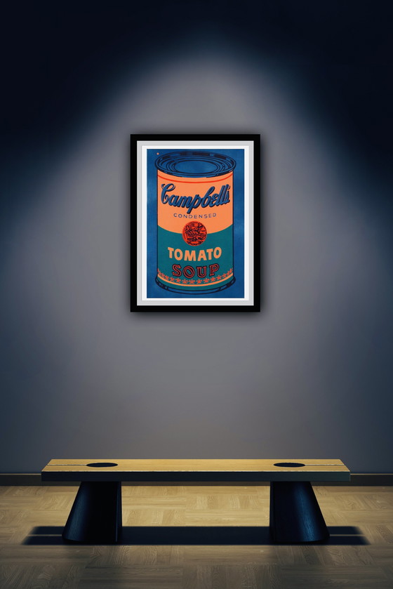 Image 1 of Andy Warhol: "Colored Campbell'S Soup Can, 1965 (Blue & Orange)."