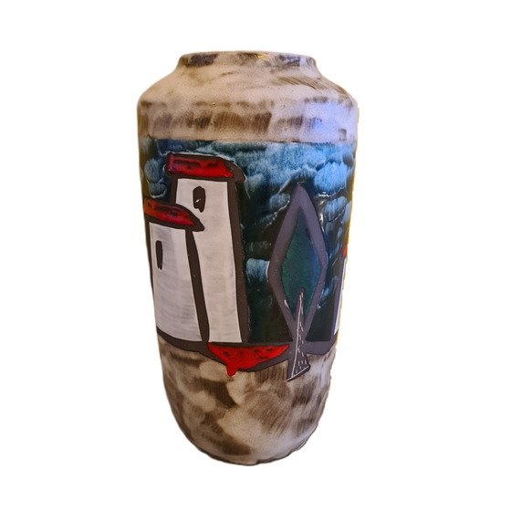 Image 1 of Scheurich Allemagne de l'Ouest Vase en lave grasse 1960