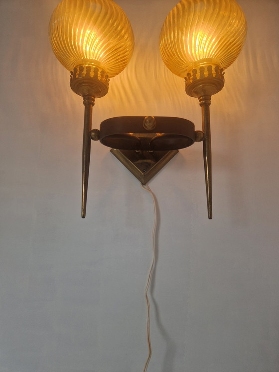 Image 1 of Mid-Century Wall Lamp In The Style Of Gio Ponti