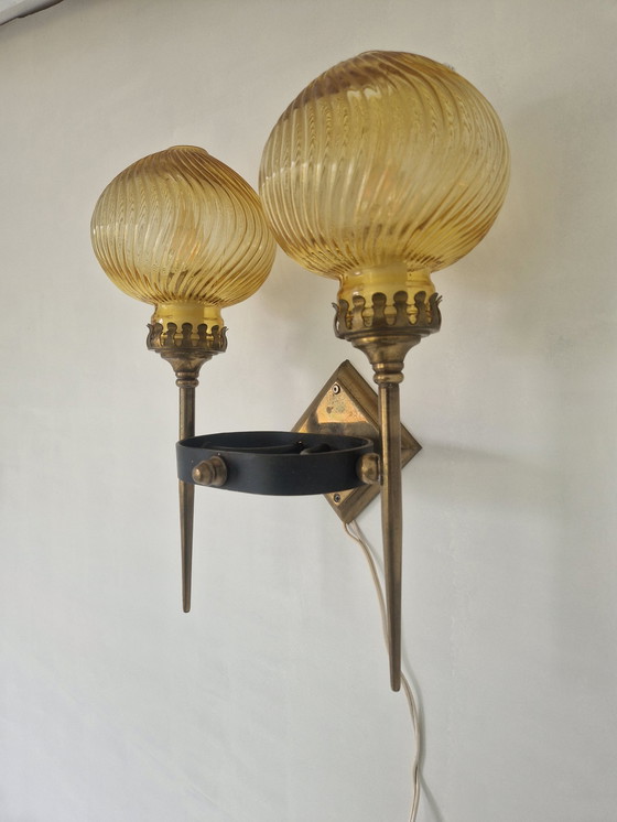 Image 1 of Mid-Century Wall Lamp In The Style Of Gio Ponti