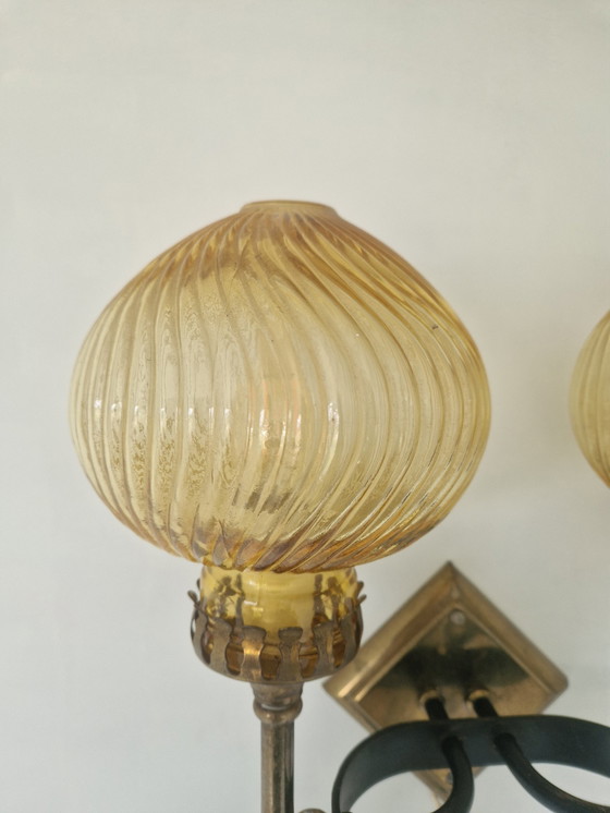 Image 1 of Mid-Century Wall Lamp In The Style Of Gio Ponti