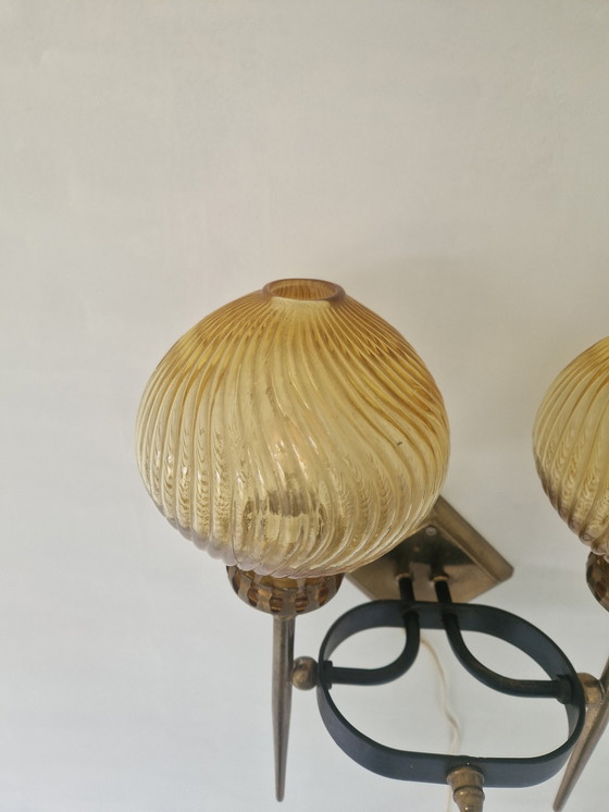 Image 1 of Mid-Century Wall Lamp In The Style Of Gio Ponti