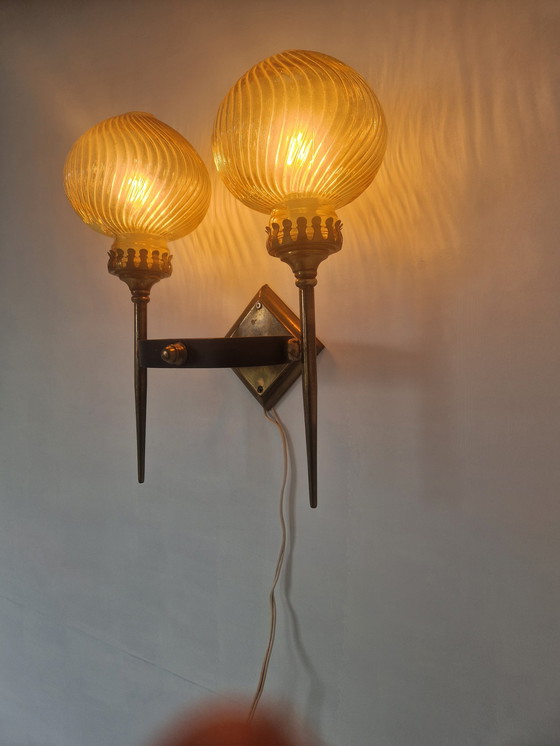 Image 1 of Mid-Century Wall Lamp In The Style Of Gio Ponti