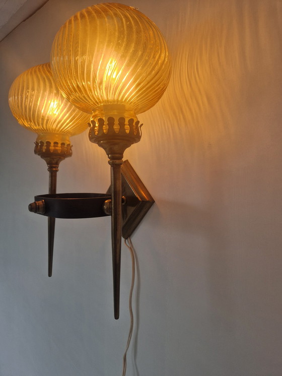 Image 1 of Mid-Century Wall Lamp In The Style Of Gio Ponti