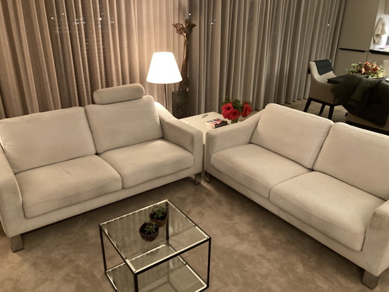 Image 1 of 2x Leolux Antonio Two-Seater Sofas