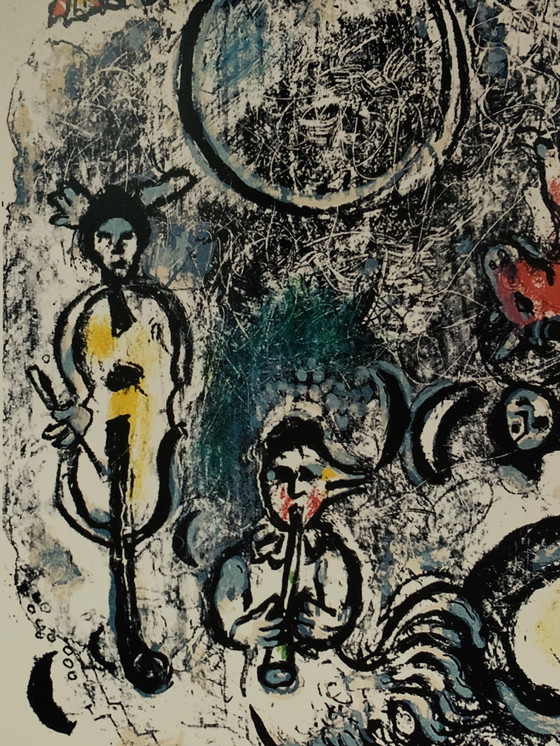 Image 1 of Marc Chagall "Les Saltimbanques" Litografia a colori 1969. La Collection Sorlier 591. Firmata e numerata sulla lastra.