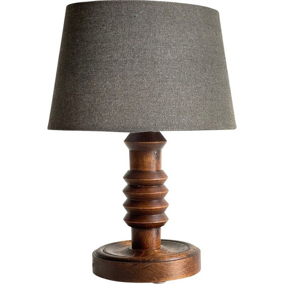Image 1 of Vintage geometric solid wood lamp, 1960