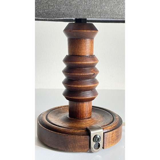 Image 1 of Vintage geometric solid wood lamp, 1960