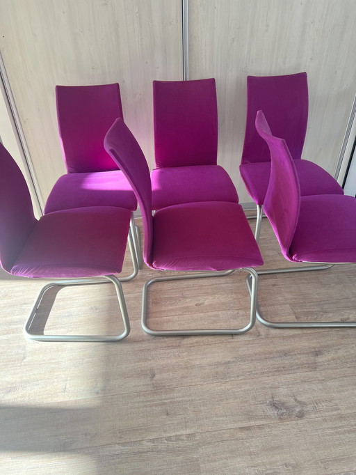 6x Tonon Tubular Dining Chairs