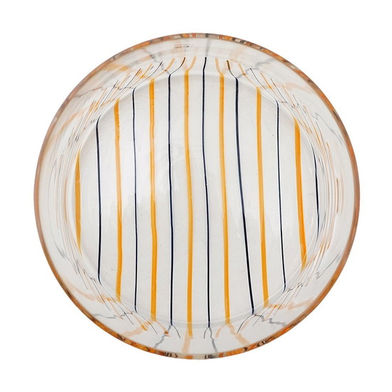 Image 1 of Transparent Vase With Stripes By Rosanna Toso For Fratelli Toso,