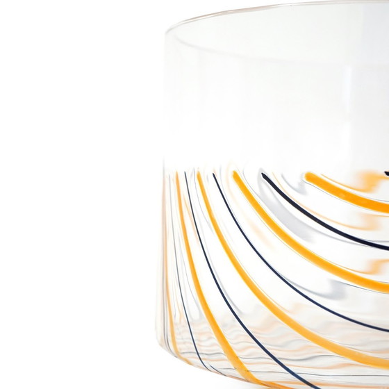 Image 1 of Transparent Vase With Stripes By Rosanna Toso For Fratelli Toso,