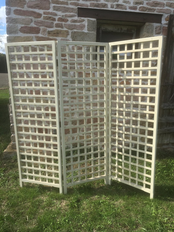 Image 1 of Vintage 3-panel folding screen