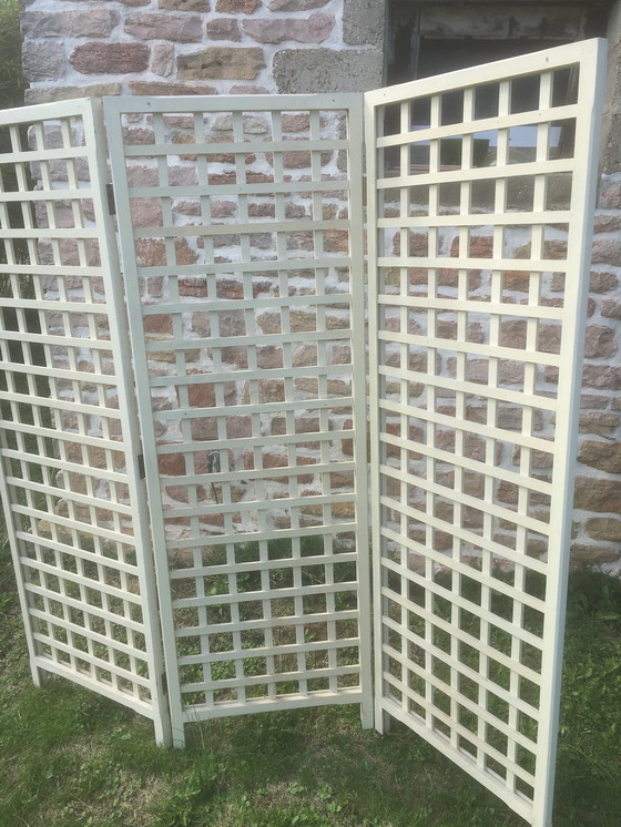 Image 1 of Vintage 3-panel folding screen