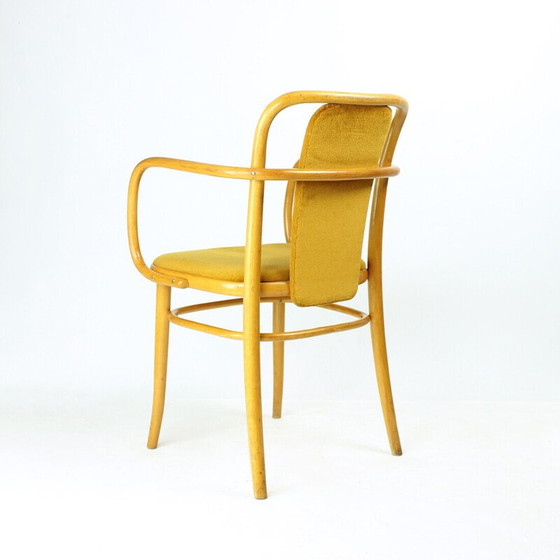 Image 1 of Vintage armchair in bentwood and gold velvet fabric for Ton, Czechoslovakia 1930