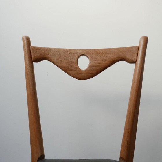 Image 1 of Set of 6 oakwood mid-century dining chairs by Guillerme et Chambron, France 1960s