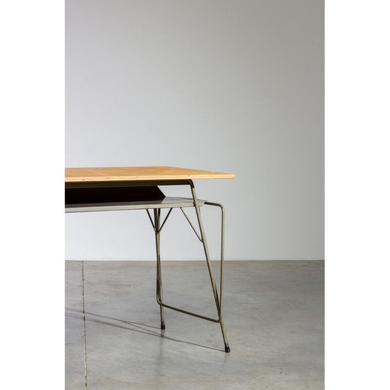 Image 1 of Scrivania vintage in legno e metallo di Willy Van Der Meeren, 1950