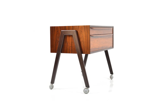 Image 1 of Mid-Century Sewing-Trolley in Rosewood