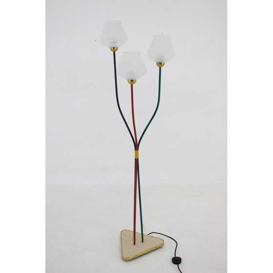 Image 1 of Vintage floor lamp with 3 lights, Czechoslovakia 1960s