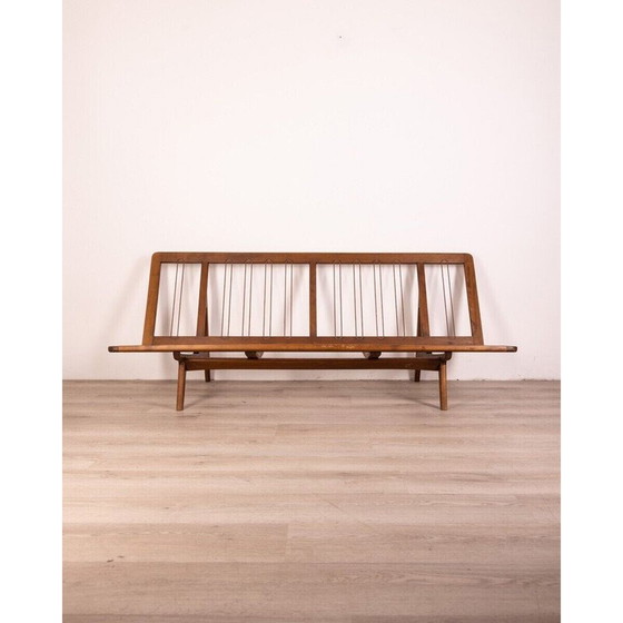 Image 1 of Vintage sofa in teak and gray fabric, Denmark 1960