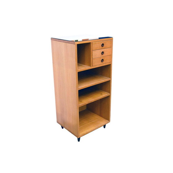 Image 1 of Vintage Italian wood and glass shelf, 1950s