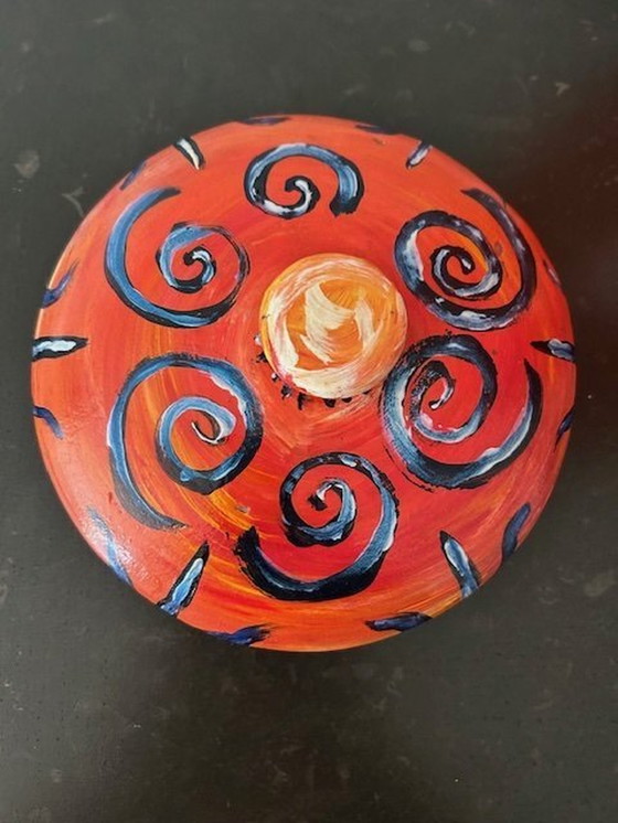 Image 1 of Painted Vase By Visual Artist Purusha Van De Graaf