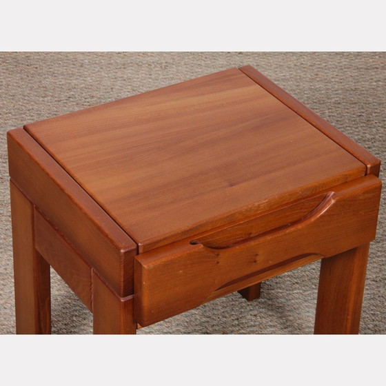 Image 1 of Elm Bedside Table For Maison Regain, 1980