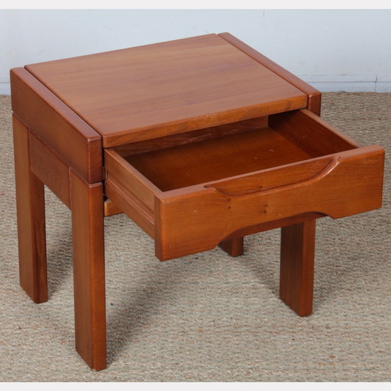 Image 1 of Elm Bedside Table For Maison Regain, 1980