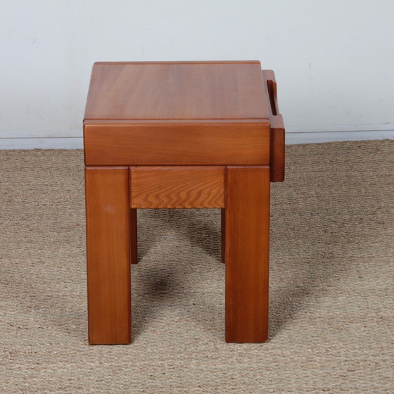 Image 1 of Elm Bedside Table For Maison Regain, 1980