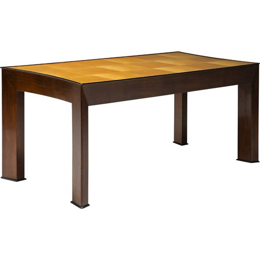 Vintage Art Deco Concave dining table, 1970s