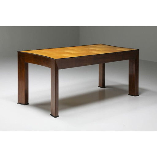 Vintage Art Deco Concave dining table, 1970s