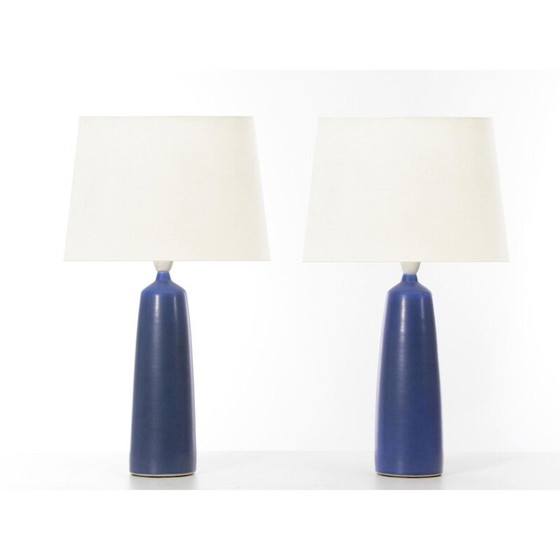 Image 1 of Pair of Scandinavian vintage palshus ceramic lamps model DL8 by Per and Annelise Linnemann Schmidt