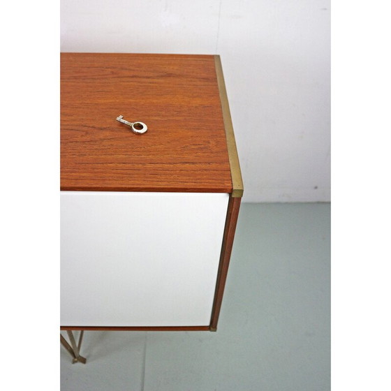 Image 1 of Vintage high sideboard in teak and brass by William Watting for Fristho, Denmark 1950