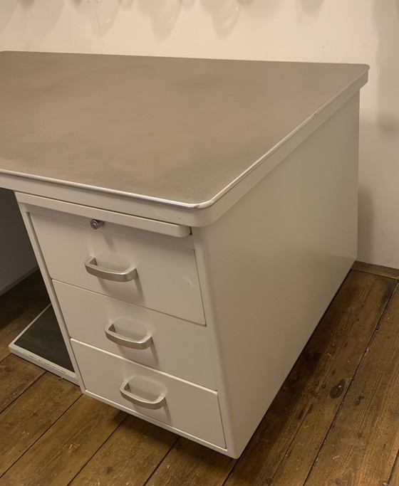 Image 1 of Large Industrial Ahrend Oda Desk With Footrest