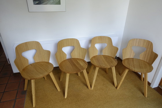 Image 1 of 6x oak chairs design Alfredo Häberli for Quodes