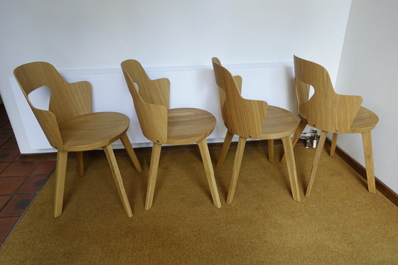 Image 1 of 6x oak chairs design Alfredo Häberli for Quodes