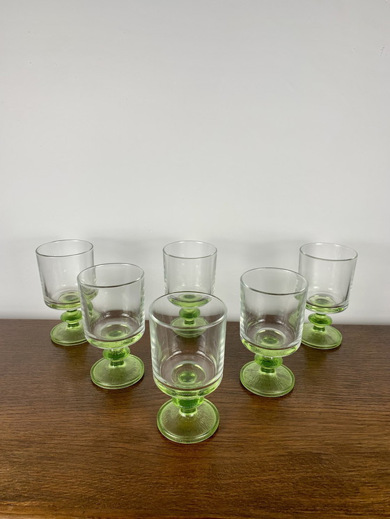 Image 1 of Set Of 6 Italian Wine Or Cocktail Glasses From The 1960S/70S