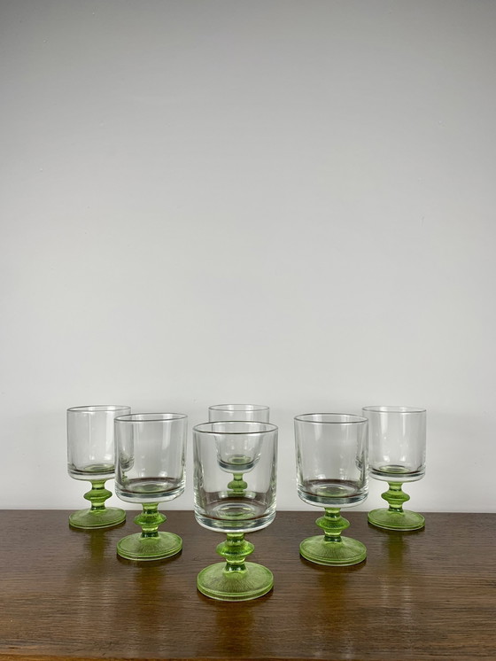 Image 1 of Set Of 6 Italian Wine Or Cocktail Glasses From The 1960S/70S